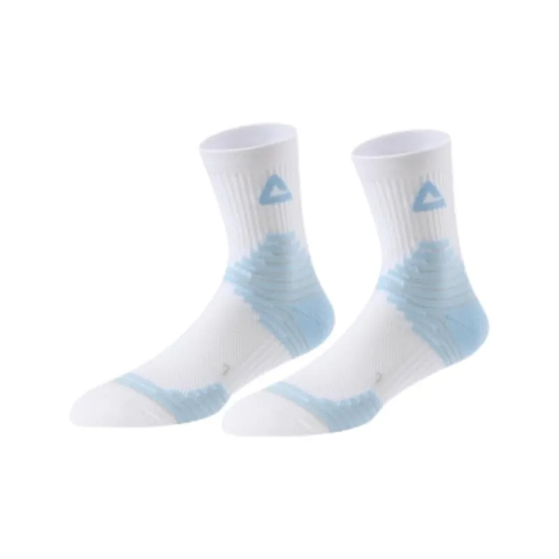 PEAK Basketball Socks Unisex White Blue-12