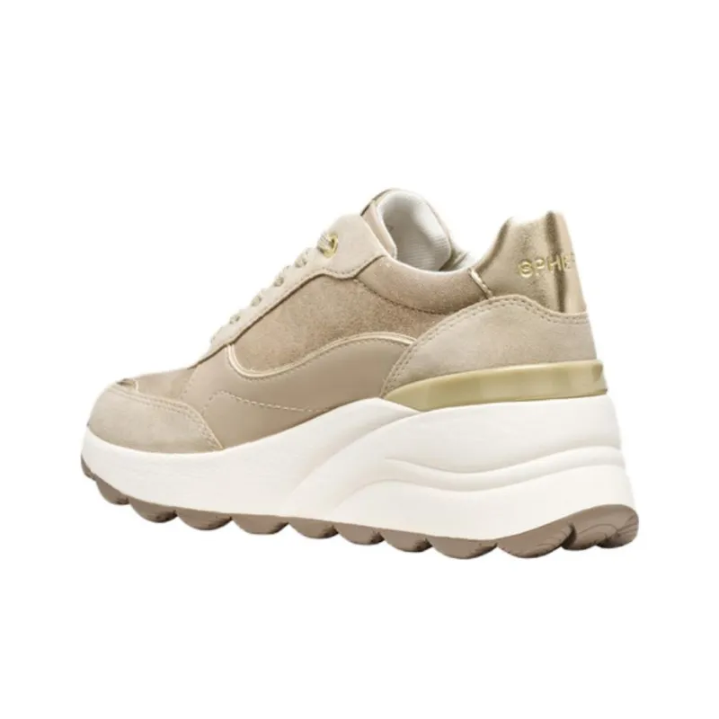 GEOX Spherica Ec13 Low Top Casual Shoes Women's Light Gold-4