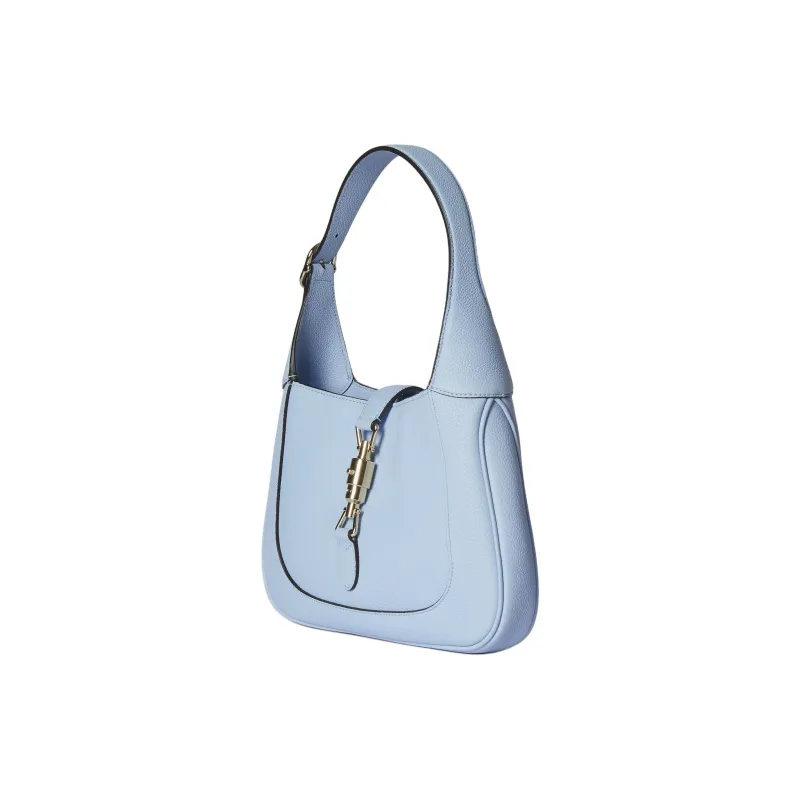 GUCCI Jackie 1961 Leather Crossbody Bag, Shoulder Bag Medium Size Women's Light Blue-2