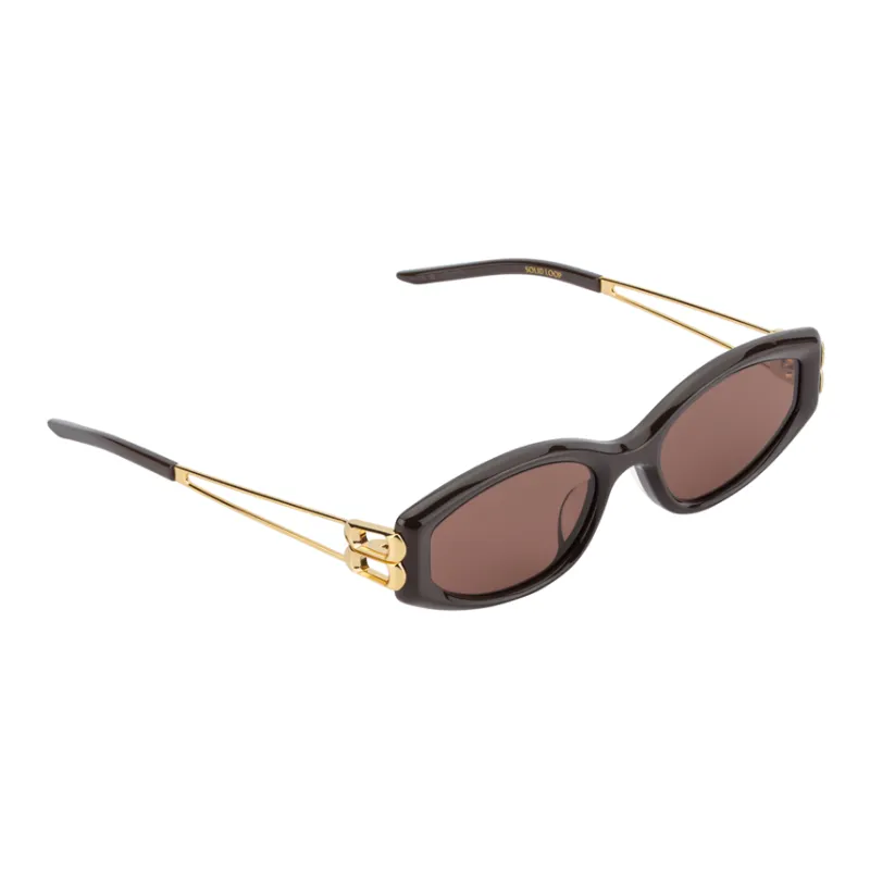 GENTLE MONSTER Acetate Stainless Steel Metal Irregular Shape Sunglasses Unisex Brown-1