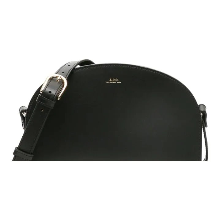 A.P.C Calfskin Shoulder Bag Women's Black-3