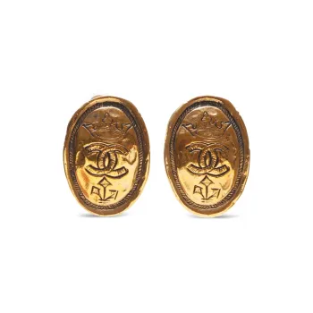 CHANEL 1991 Cc Clip on Earrings