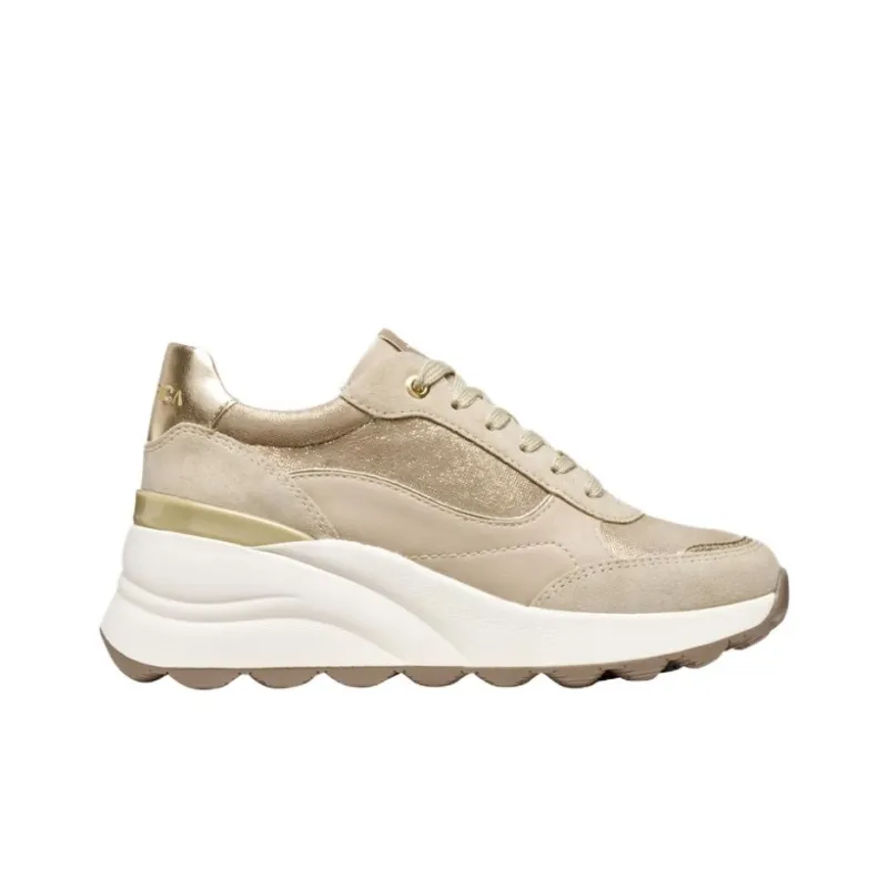 GEOX Spherica Ec13 Low Top Casual Shoes Women's Light Gold-1