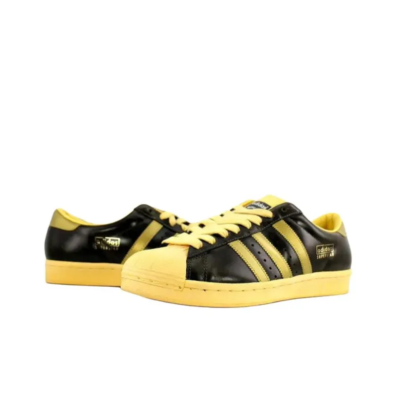 Adidas Superstar Series Anti Slip Wear Resistant Low Top Skateboard Shoes Unisex Black Green-2