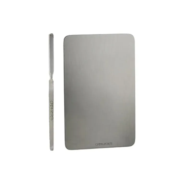 Cinema Secrets Stainless Steel Makeup Color Mixing Palette Scrapers Matching Set Portable-0