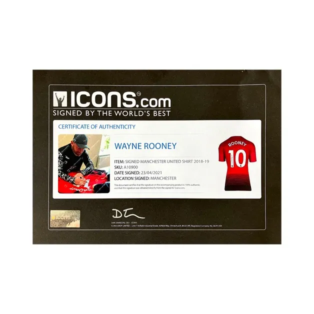 Three For Manchester United Team Jersey Included Icons Certificate, Deluxe Mounting, Outer Frame Approx. 65x85cm-4