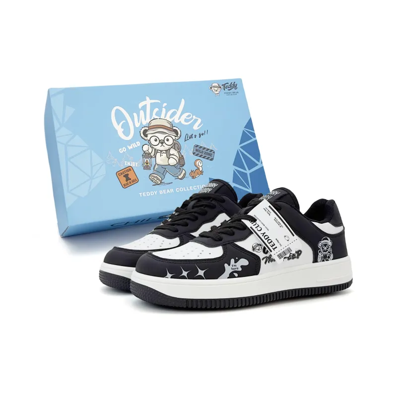 Teddy Bear Collection Low Top Skateboard Shoes Women's Ecru-6