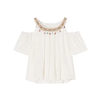 XIANGYING Shirts Women's Heron White