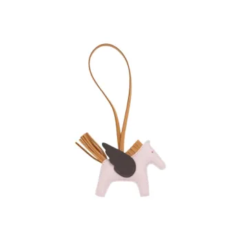 HERMES Rodeo Pegase Milo Lambskin Bag Charm Bag Accessory Trumpets Unisex Purple & Black & Brown