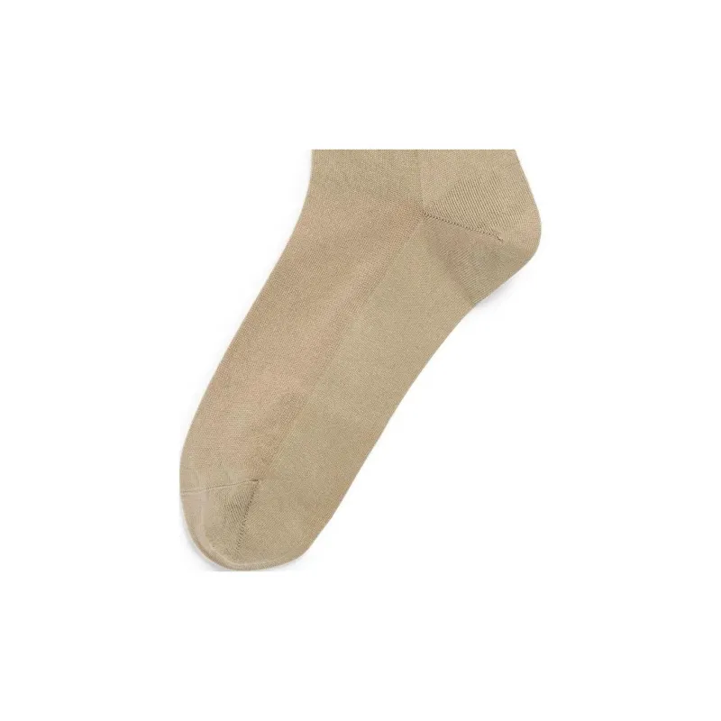 HUGO BOSS Regular-Length Logo Socks In Mercerised Egyptian Cotton Mid-Calf Socks Men's Coffee-3