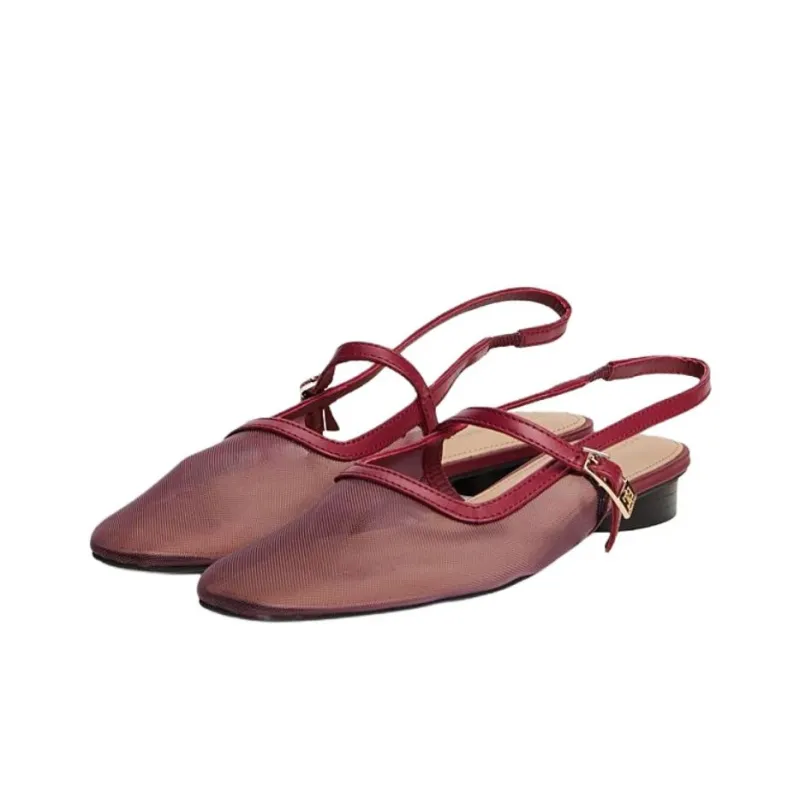Tommy Hilfiger TH Monogram Casual Single Shoes 2.6cm Women's Red-2
