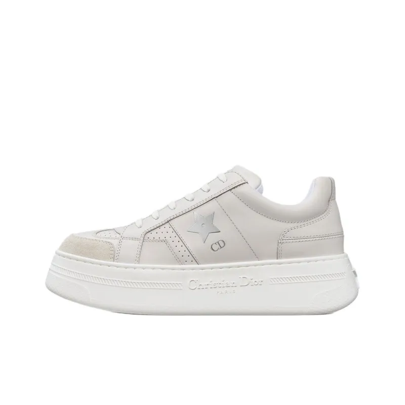 DIOR Star Low Top Skateboard Shoes Women's Gray-0