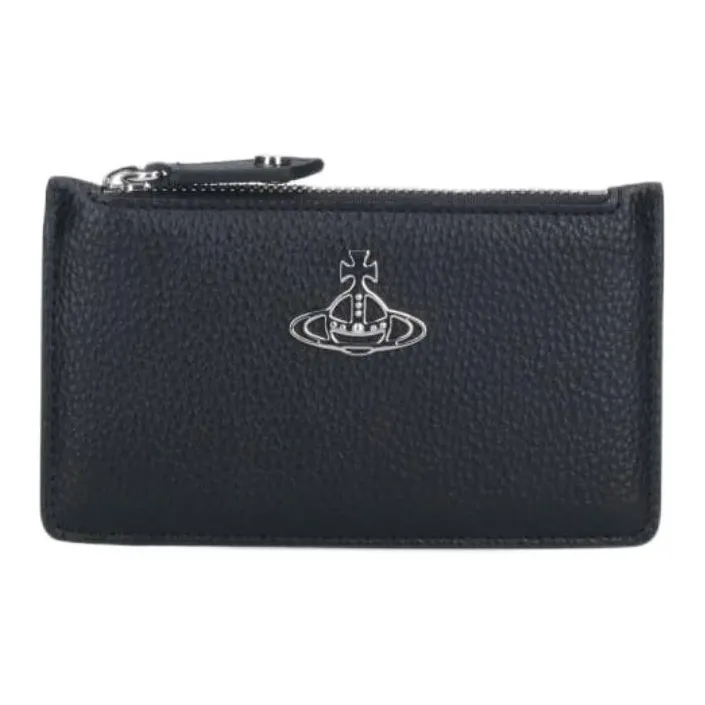 Vivienne Westwood Logo Plaque Zipped Card Holder-0