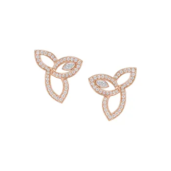 HARRY WINSTON Diamond Earrings Women's Rose Gold