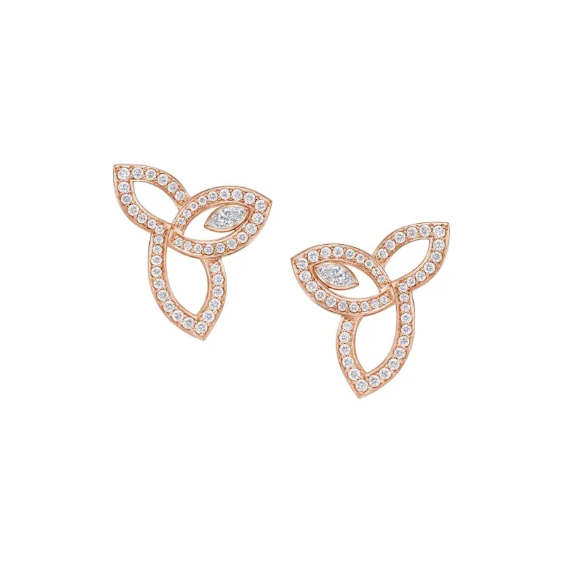 HARRY WINSTON Diamond Earrings Women's Rose Gold-0