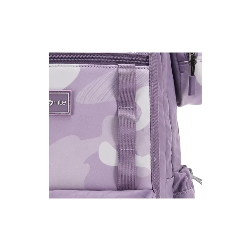 SAMSONITE Fabric Backpack Medium Size Unisex Purple Camouflage-3