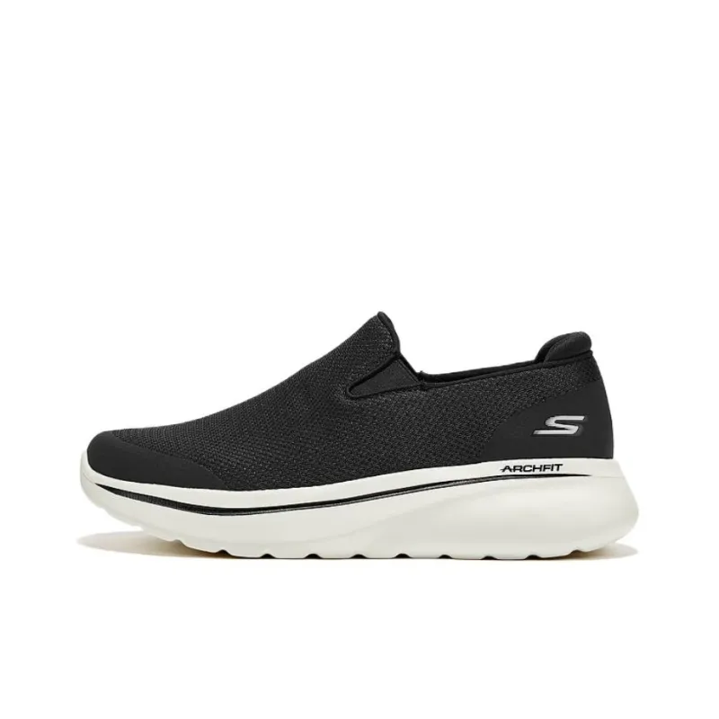 Skechers Low Top Casual Shoes Men's Black White-0