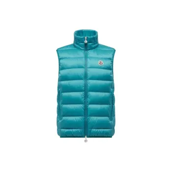 Moncler Vests Men Turquoise