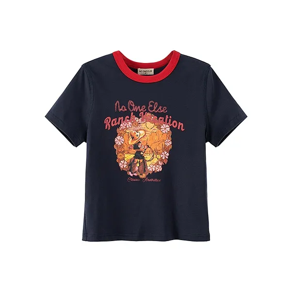NO ONE ELSE T Shirts Women's Navy Blue-0
