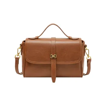 Narandu Cow Leather With Synthetic Leather Shoulder Bag, Crossbody Bag, Handbag Regular Women's Vegetable Tanned Brown