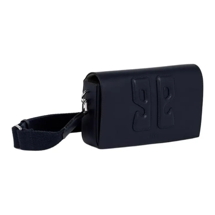 Ecco Cow Leather Crossbody Bag, Shoulder Bag Trumpets Women's Marine Blue-1