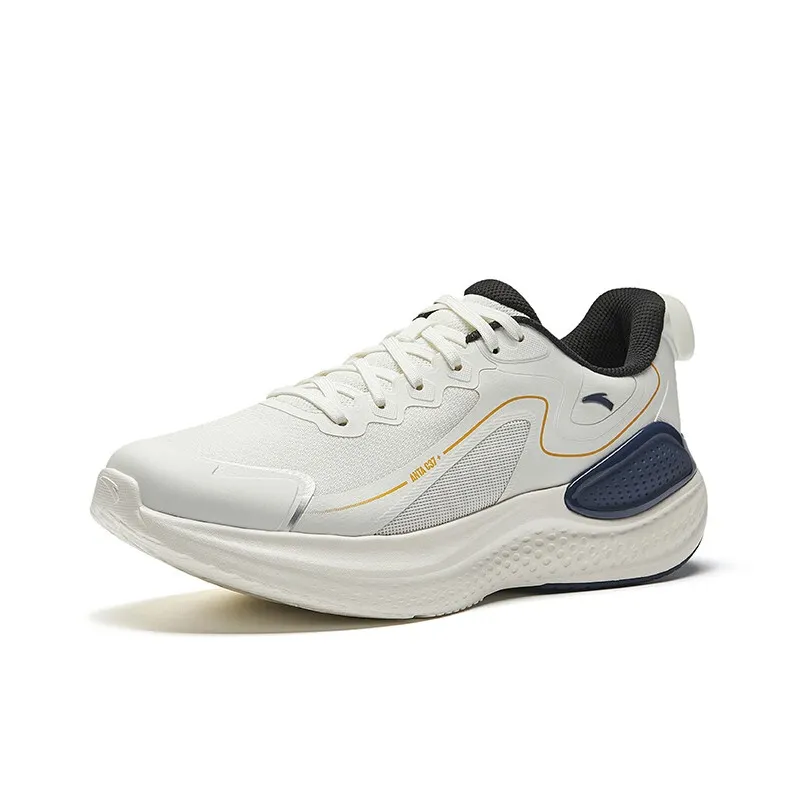 Anta Cloud Qidan Shock Absorbers Rebound Low Top Casual Running Shoes Men's White Blue-1