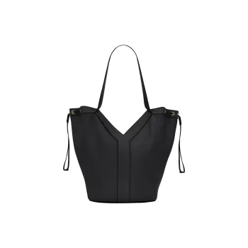 SAINT LAURENT Cow Leather Hobo Bag, Handbag, Shoulder Bag Large Size Women's Black