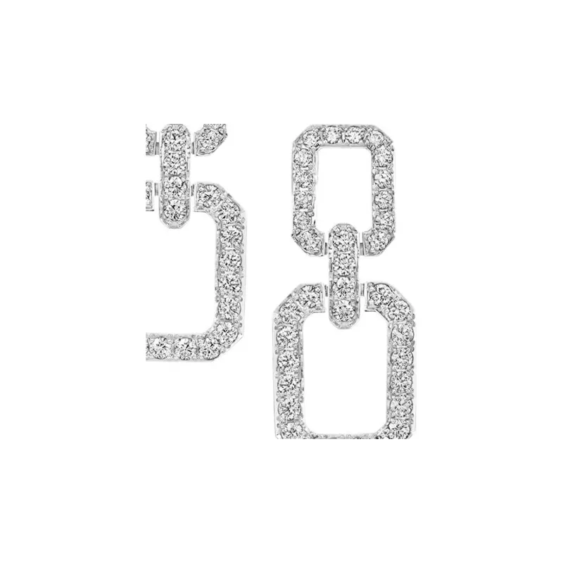 HARRY WINSTON Platinum Earrings Women's Silver-1