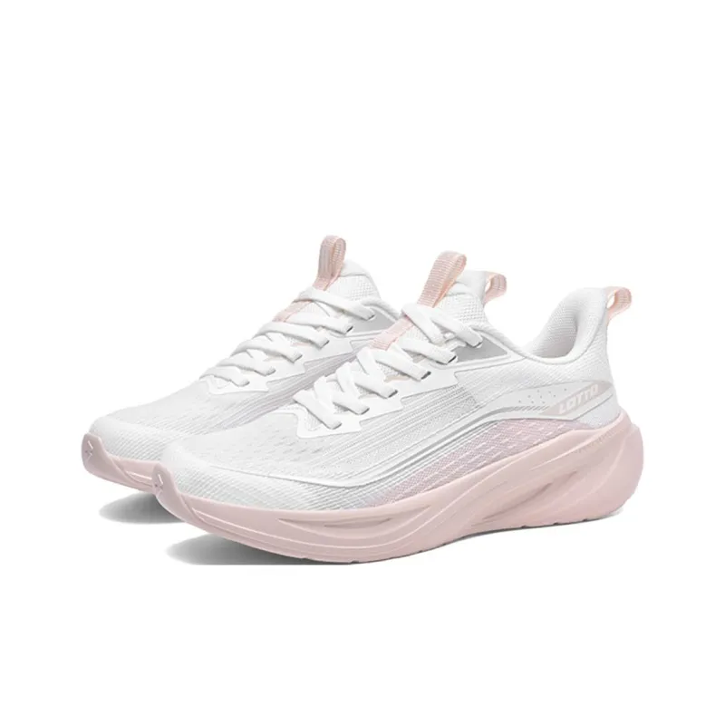 LOTTO Cushioning, Wear Resistant Low Top Casual Running Shoes Women's Pink-1