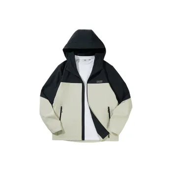 HLA Jackets Men Light Gray Splicing 94