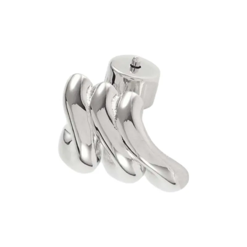 Balenciaga Brass Earrings Men's Silver-2