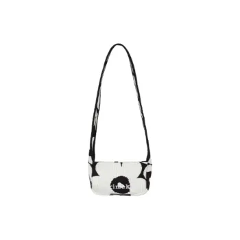 Marimekko Fabric Crossbody Bag, Shoulder Bag Women's Pink & Beige/Black & Ecru