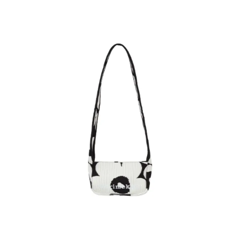 Marimekko Fabric Crossbody Bag, Shoulder Bag Women's Pink & Beige/Black & Ecru-2