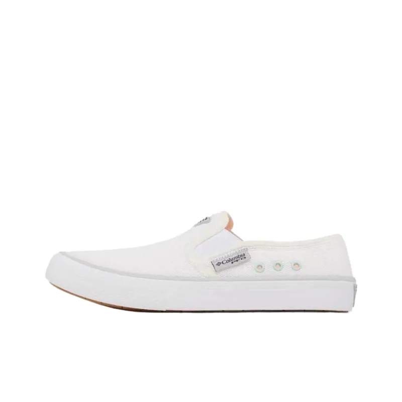 Columbia PFG Slackwater Low Top Skateboard Shoes Women's White-0