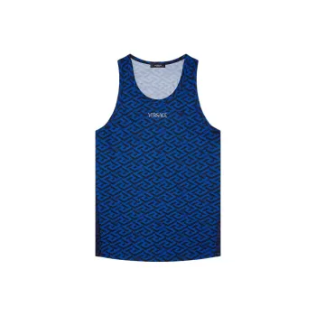 VERSACE Tank Tops Men Blue