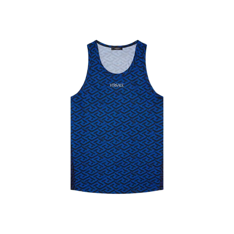VERSACE Tank Tops Men Blue-0