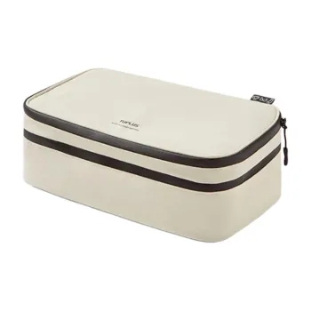TUPLUS Nylon Storage Bag Unisex Dark Gray Blue/Light Pink Purple