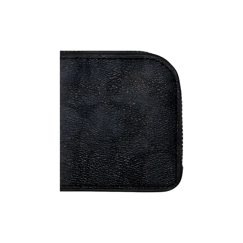 COACH L Zip Artificial Leather With Cow Leather Key Pouch Mini Unisex Charcoal Black-4