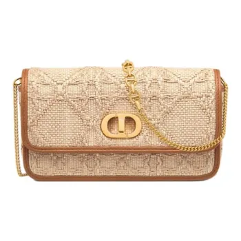DIOR Miss Caro Cotton Shoulder Bag Trumpets Women's Brown
