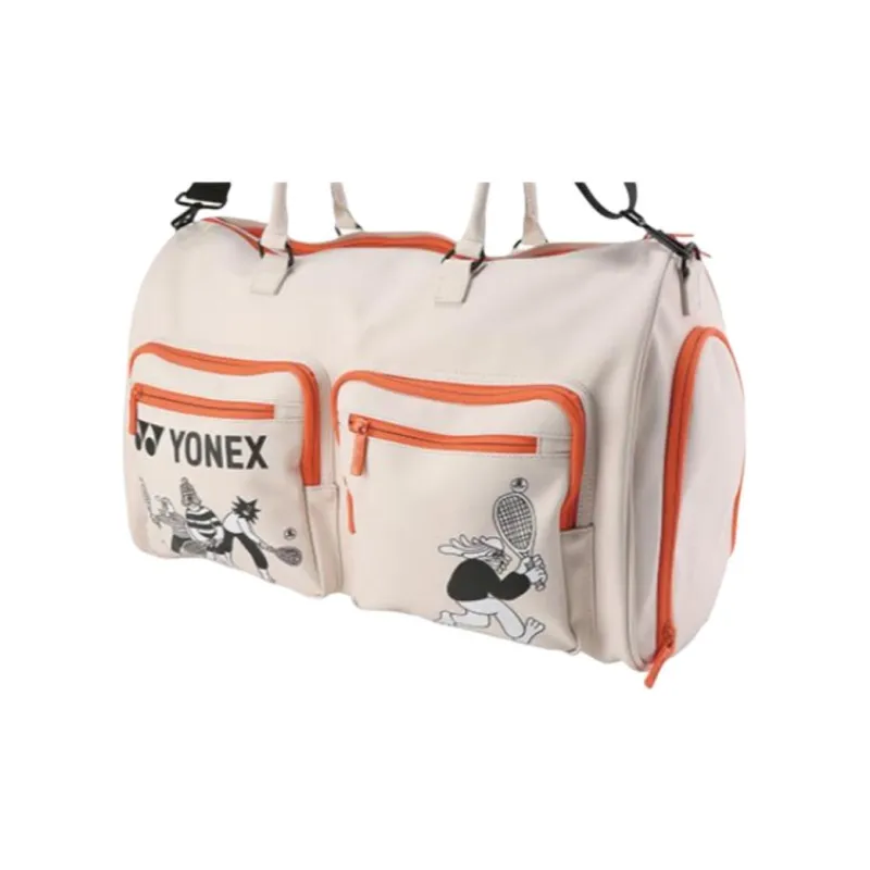 YONEX Badminton Racket Bags 2 Pcs Pack Fashion Casual Multipurpose Strap Ecru Unisex Front Storage Pocket-1