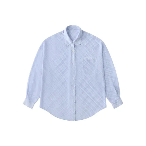 MeiHaoStore 블루 남녀공용 셔츠