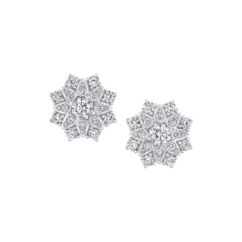 HARRY WINSTON Platinum Earrings Women's Silver-0