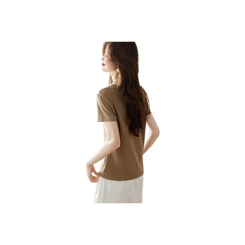 Mo Han Yi Mei T Shirt Women's Dark Khaki-0