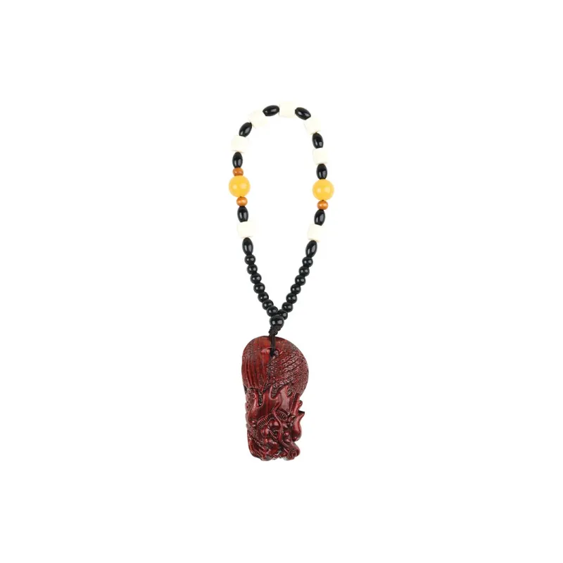 ANNYONNLLY Small Leaf Red Sandalwood Pendants Unisex-0