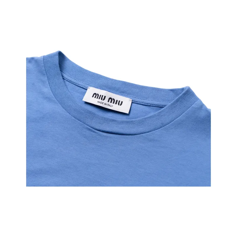 MIU MIU Regular T Shirt Women's Sapphire Blue-2