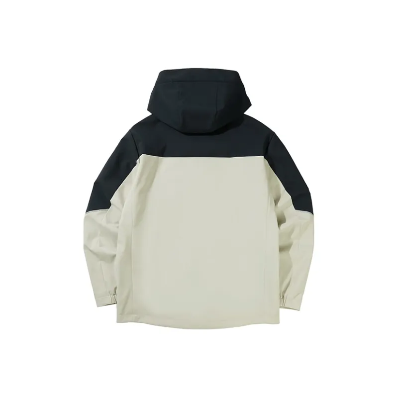 HLA Jackets Men Light Gray Splicing 94-1