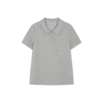 Mo Han Yi Mei Shirts Women's Light Gray
