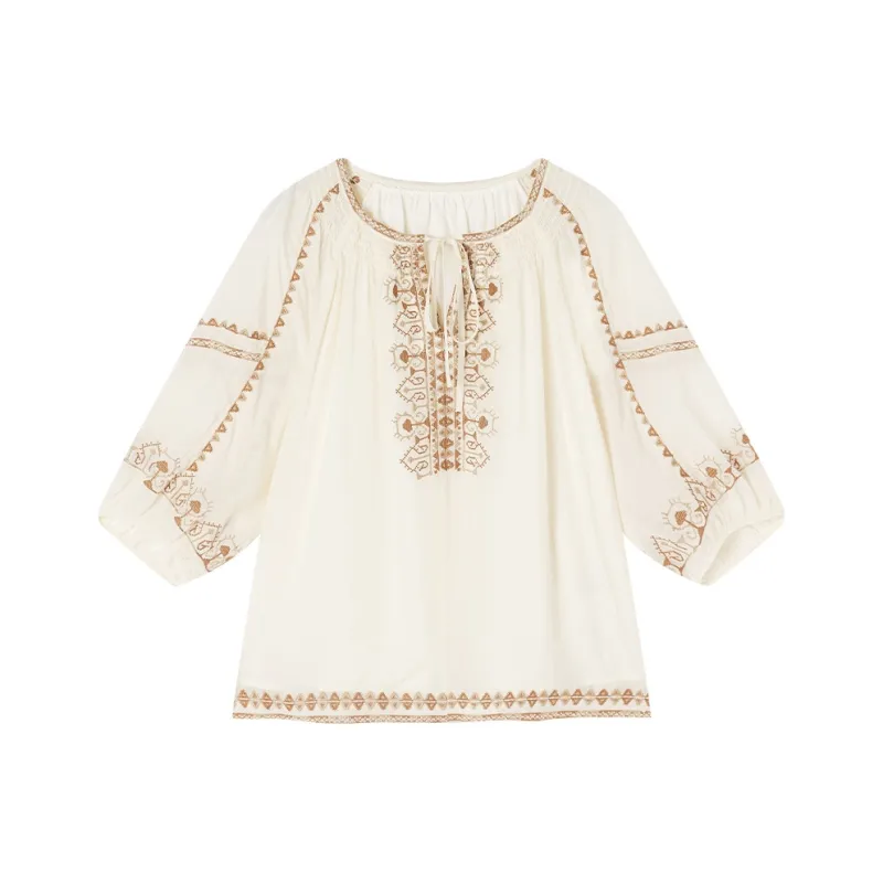 XIANGYING Shirts Women's Heron White-0