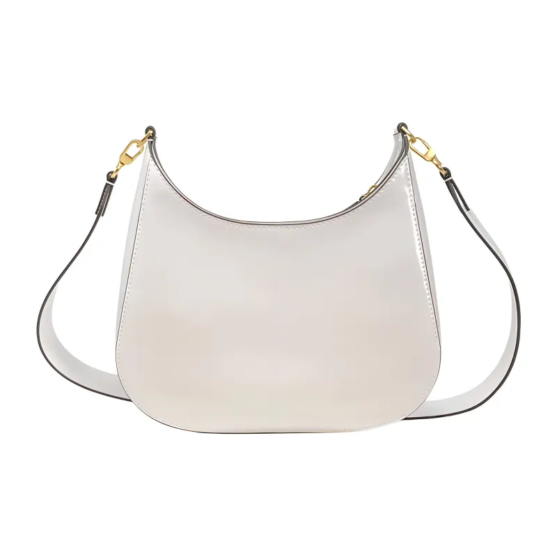 TORY BURCH Emerson Cow Leather Crossbody Bag, Shoulder Bag Women's White-1