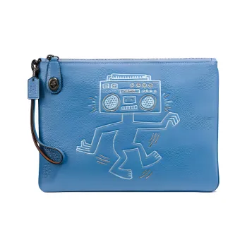 Keith Haring X COACH Turnlock Clutches